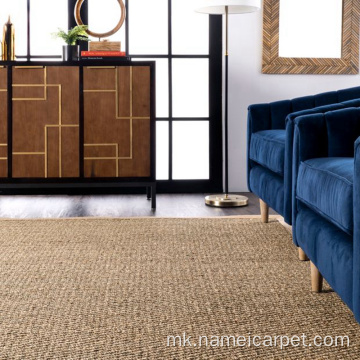 Seagrass природни влакна дневна соба слама област килим